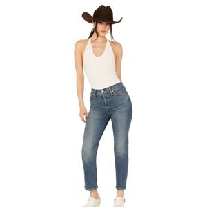 Levi's Wedgie Straight Leg Jeans Size 25 Medium Wash High‎ Rise Denim NWT